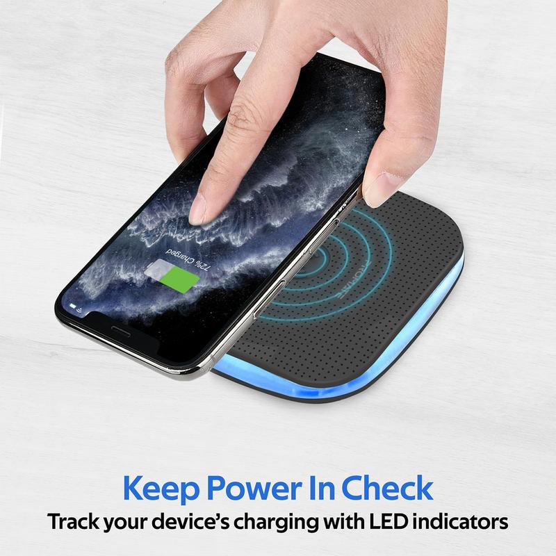 PROMATE AuraPad-4 | 10W | Sleek Design Wireless Charging Pad
