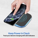 PROMATE AuraPad-4 | 10W | Sleek Design Wireless Charging Pad
