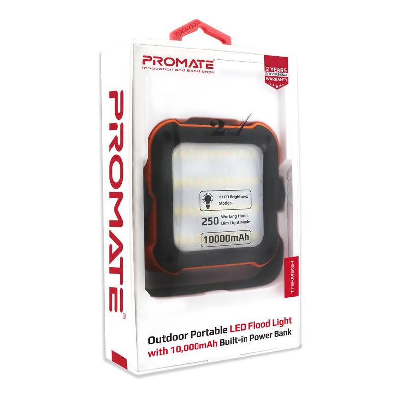 PROMATE | TrekMate-1 | Outdoor Portable LED Flood Light With | 10,000 | mAh Built-in Power Bank