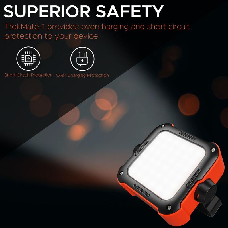 PROMATE | TrekMate-1 | Outdoor Portable LED Flood Light With | 10,000 | mAh Built-in Power Bank