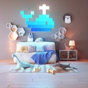 Nanoleaf canvas Smarter Kit - Square Modular LED lights panel expansion- Home decor Touch, Voice, Rythm and Application sensitive- Multicolor - Pack of 9 (NL29-0002SW-9PK)
