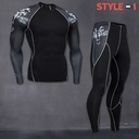 Functional Polyester Fiber Thermal Sportswear Velvet Warm Hot-Dry Technology Fitness Sport Suit