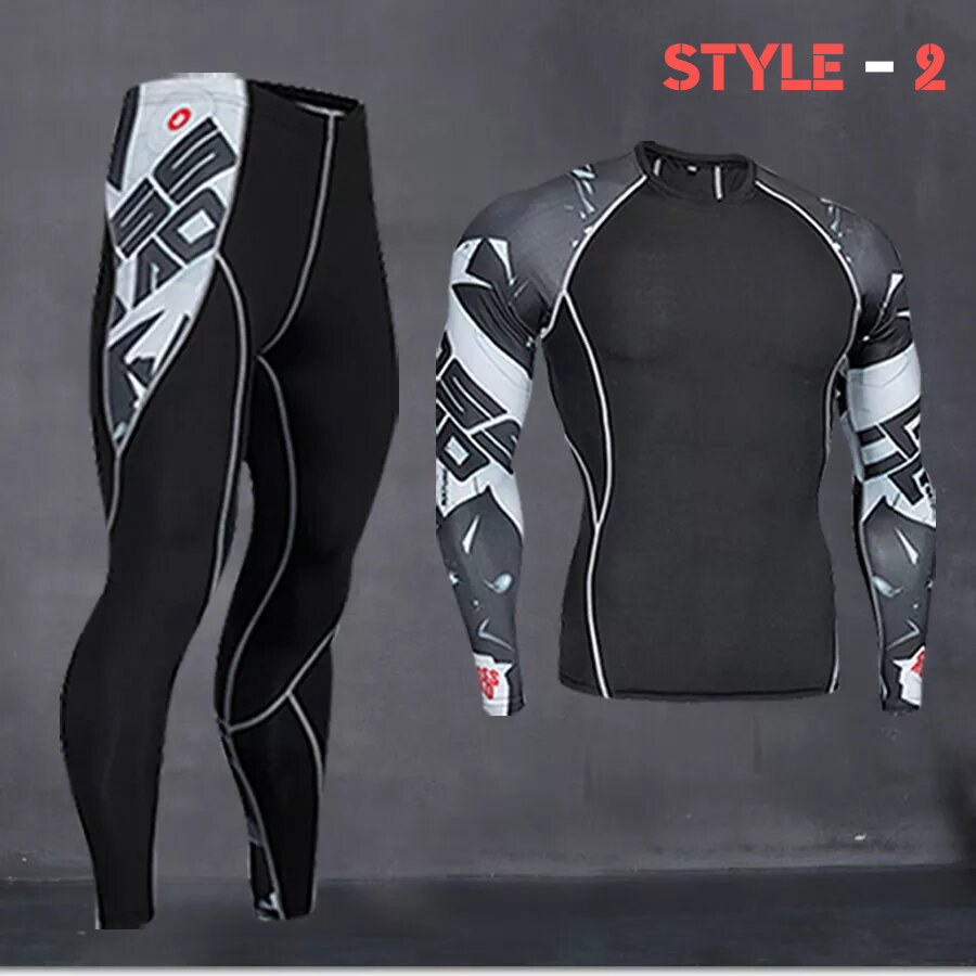 Functional Polyester Fiber Thermal Sportswear Velvet Warm Hot-Dry Technology Fitness Sport Suit