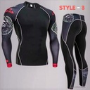 Functional Polyester Fiber Thermal Sportswear Velvet Warm Hot-Dry Technology Fitness Sport Suit