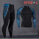 Functional Polyester Fiber Thermal Sportswear Velvet Warm Hot-Dry Technology Fitness Sport Suit