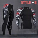 Functional Polyester Fiber Thermal Sportswear Velvet Warm Hot-Dry Technology Fitness Sport Suit