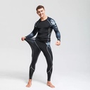 Functional Polyester Fiber Thermal Sportswear Velvet Warm Hot-Dry Technology Fitness Sport Suit