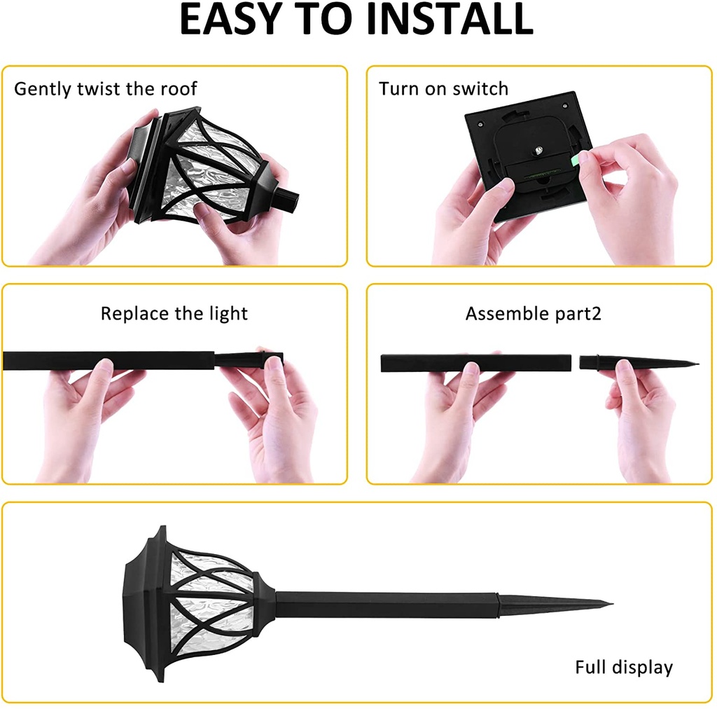 | 6 | PACK | LED | Solar Outdoor Waterproof  Auto | ON - Off | Warm Light