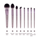 Ducare 8pcs Chinese Classical Makeup Brushes Set Champagne and Taro Purple Plastic Composite Gradient Cosmetic Brushes Kit Powder/Blusher/Highlight/Eye Shadow/Lip Brush with Travel Cloth bag (Purple)