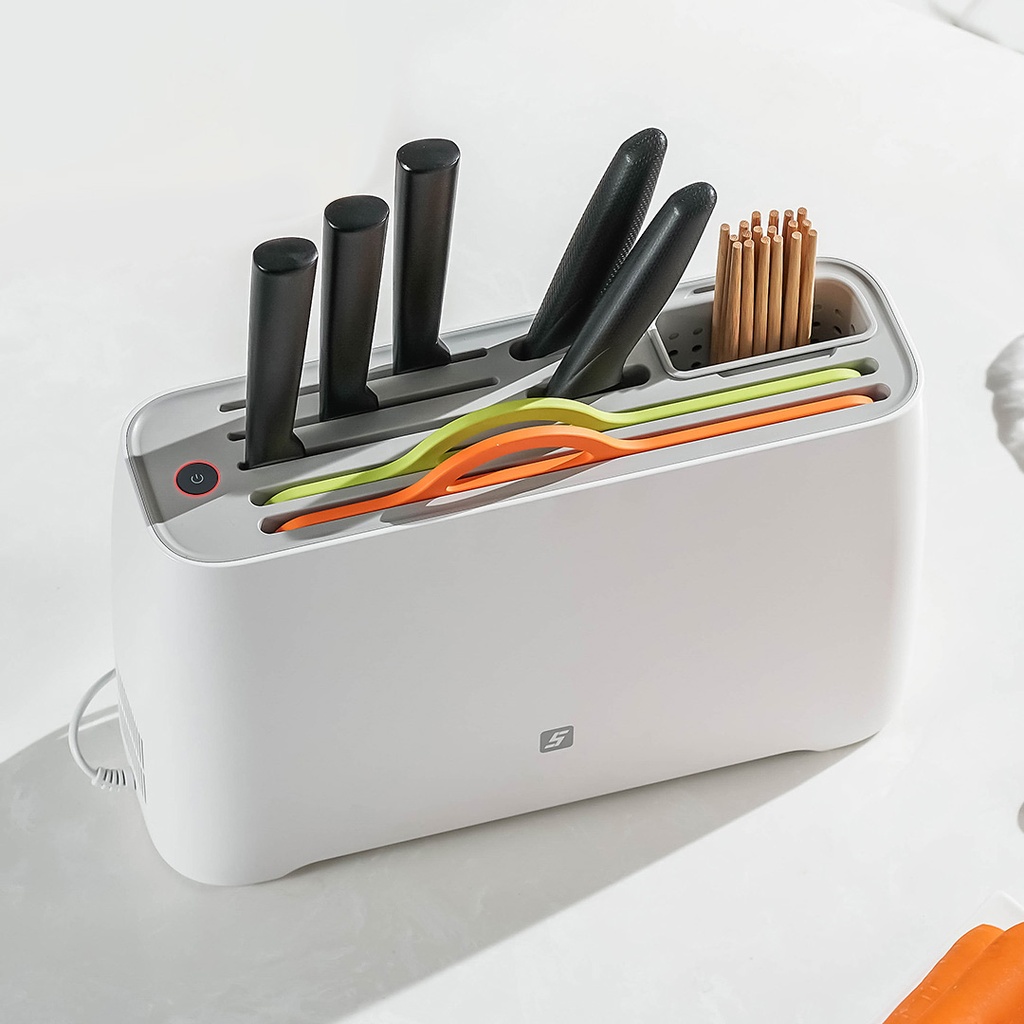 FIVE Smart sterilizer for kitchen gadgets & Knife Holder with a multi-function Lo chopping Device Gift