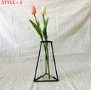 RETRO IRON LINE TABLE FLOWERS VASES NORDIC DECORATION HOME METAL PLANT HOLDER (set of 5 Different Shapes)