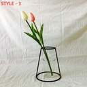 RETRO IRON LINE TABLE FLOWERS VASES NORDIC DECORATION HOME METAL PLANT HOLDER (set of 5 Different Shapes)