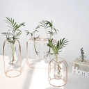 NORDIC CREATIVE VASE HOME DECOR GOLDEN GLASS VASE HYDROPONIC PLANT HOLDER (Set of 3 Pieces)
