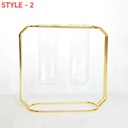 NORDIC CREATIVE VASE HOME DECOR GOLDEN GLASS VASE HYDROPONIC PLANT HOLDER (Set of 3 Pieces)