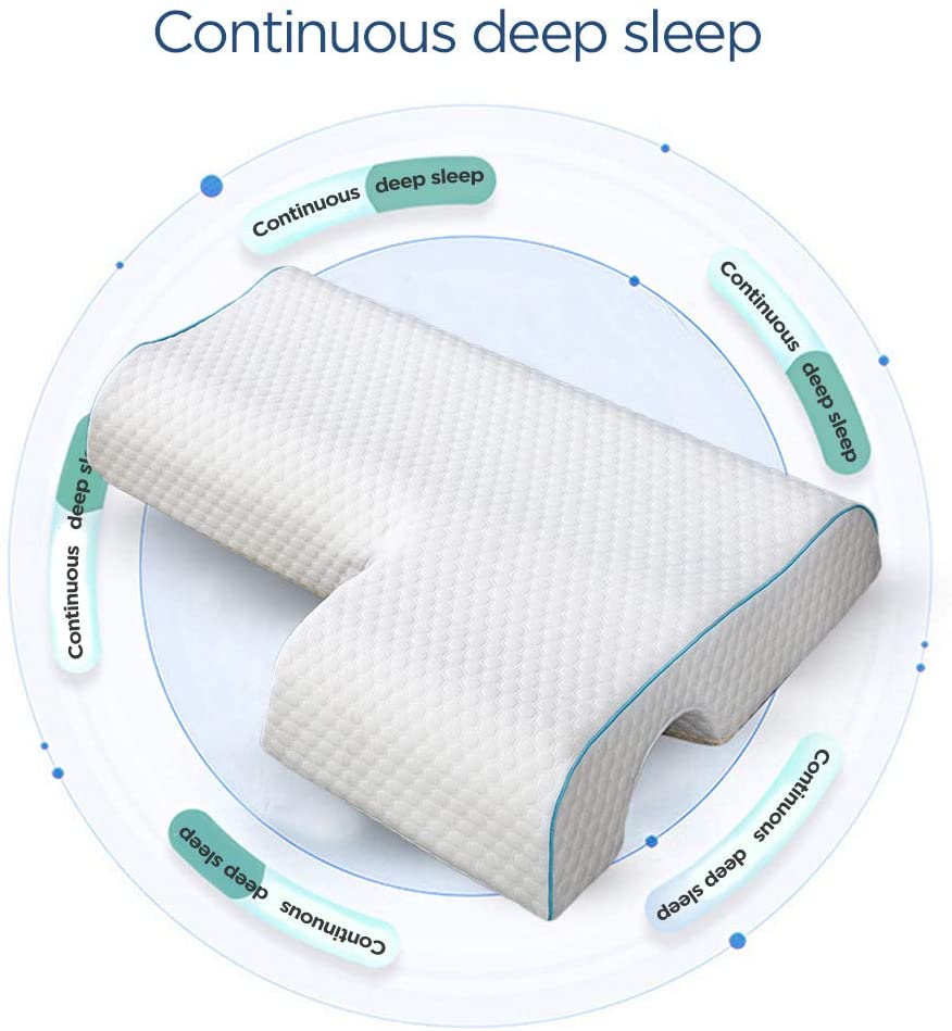 Arched Cuddle Pillow with Slow Rebound Foam for Arm Rest