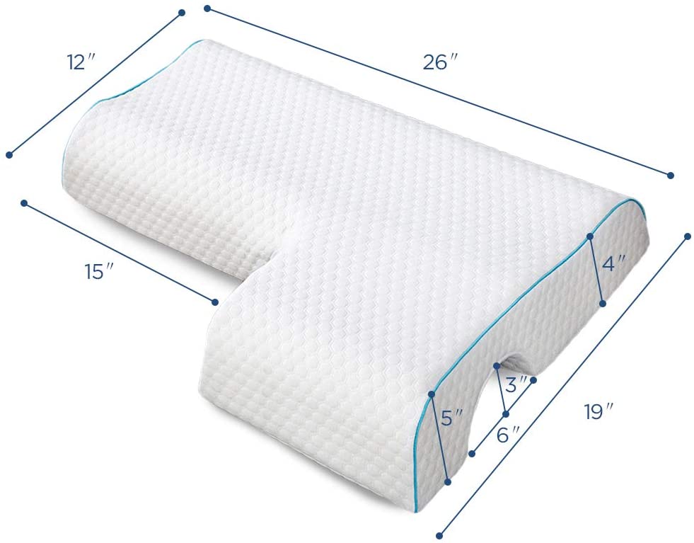 Arched Cuddle Pillow with Slow Rebound Foam for Arm Rest