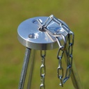 Portable Mini Adjustable Campfire Pot Holder Cooking Stand with Storage Bag & Aluminum Alloy Cooking Hanging Pot