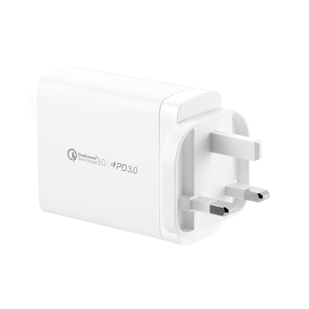 Momax One Plug  4-Port With GaN Technology & | 3-TYPE-C | & One | USB-A | Port's 100W Wall Charger  | UM22 | - WithOut Cable