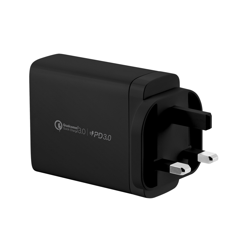 Momax One Plug  4-Port With GaN Technology & | 3-TYPE-C | & One | USB-A | Port's 100W Wall Charger  | UM22 | - WithOut Cable