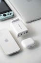 Momax One Plug  4-Port With GaN Technology & | 3-TYPE-C | & One | USB-A | Port's 100W Wall Charger  | UM22 | - WithOut Cable