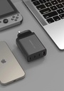 Momax One Plug  4-Port With GaN Technology & | 3-TYPE-C | & One | USB-A | Port's 100W Wall Charger  | UM22 | - WithOut Cable
