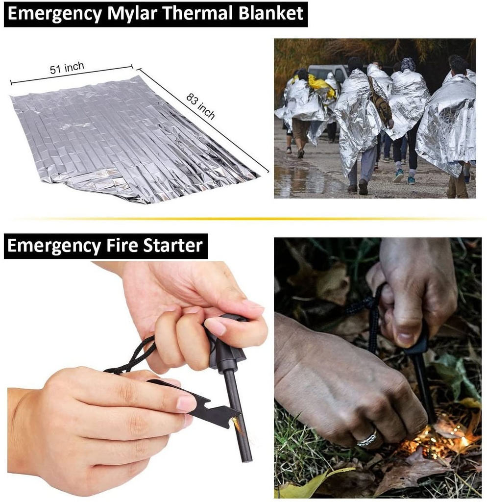 11 In 1 Professional Emergency Survival Gear Tools With A Storage Bag
