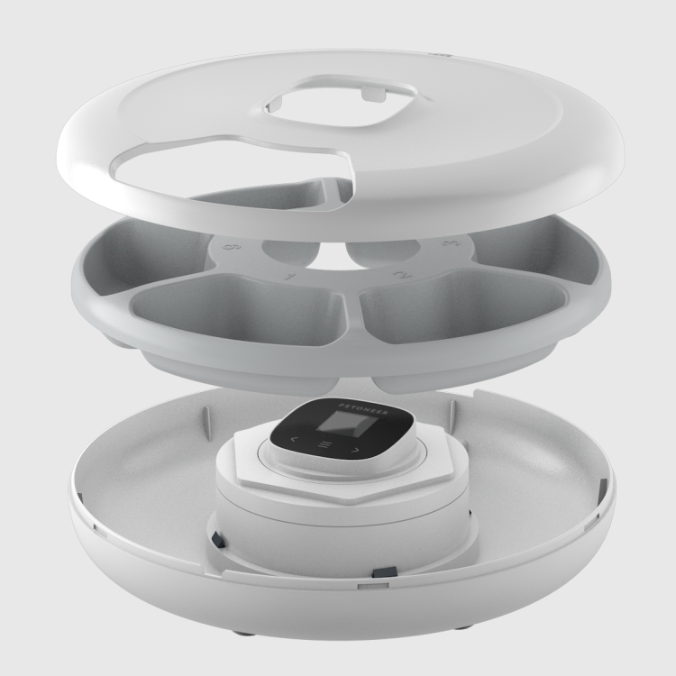NutriSpin | 6 | Meal Smart Pet Feeder With LCD Touch Screen & Timer Set App Control | PF001-M |