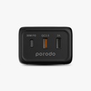 Porodo 3-Ports Fast Wireless Charger 15W PD 30W UK- Black