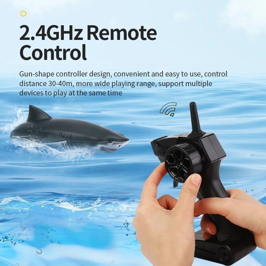 YDJIA | 2 In 1 | Shark High Simulation Remote Control Speedboat Toy For Kid's Item No:818