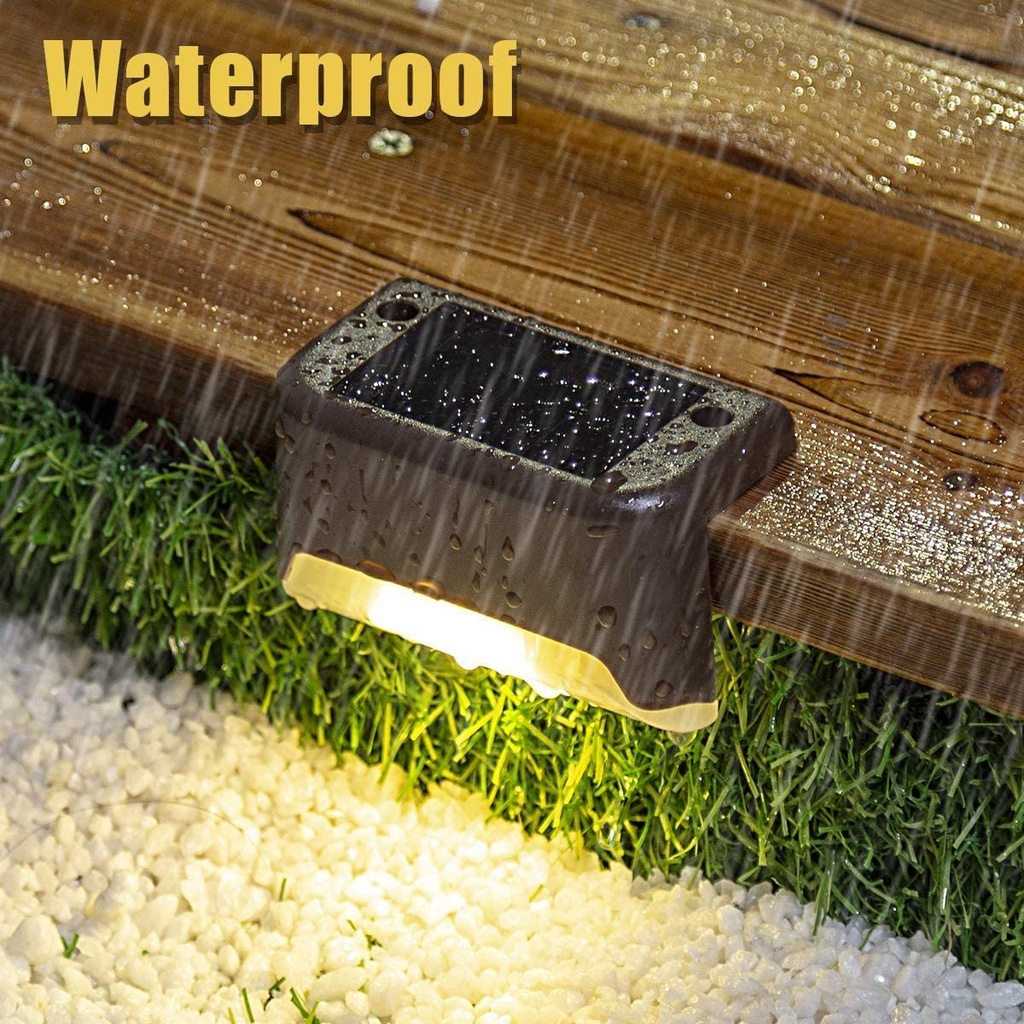 Outdoor LED (4 Pack) Waterproof Solar Light For | Stairs, Steps, Fence, Patio, Driveway |