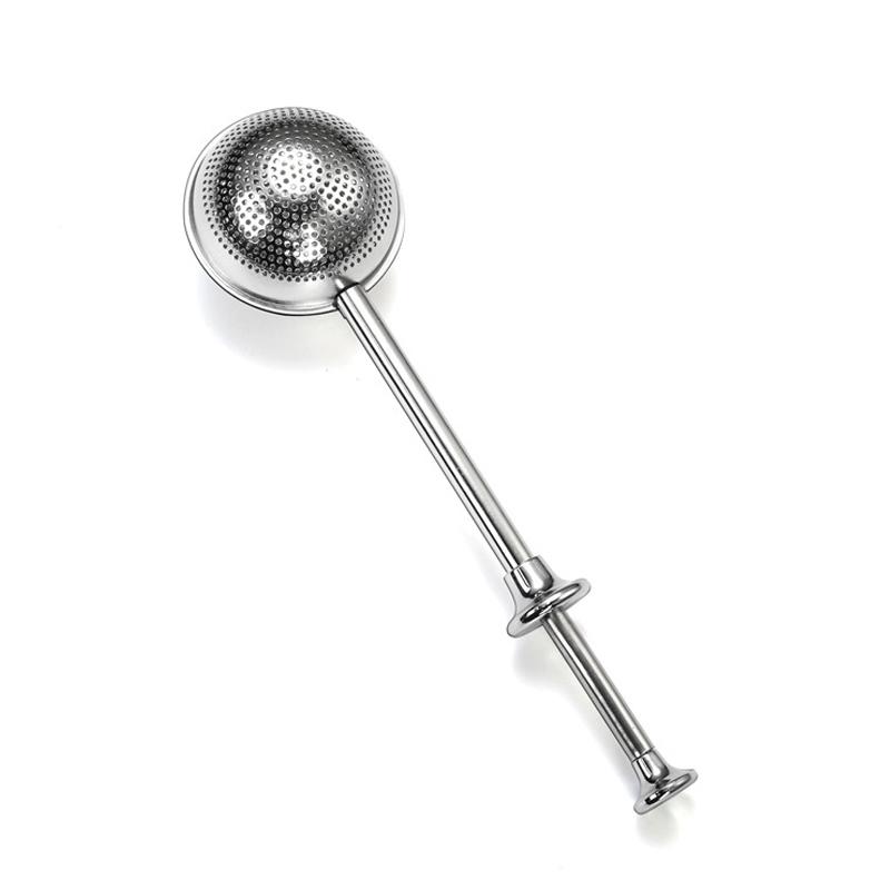 1PC Stainless Steel Tea Infuser Filter Loose Tea Leaf Strainer Diffuser Retractable Spice Infuser Long Handle