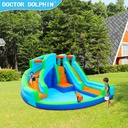 Doctor Dolphin | DD-73002 | Inflatable BOUNCE & DOUBLE SLIDE with Water Blower Toddler Bounce Jumpe & Slide House for Kids
