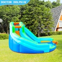 Doctor Dolphin | DD-73002 | Inflatable BOUNCE & DOUBLE SLIDE with Water Blower Toddler Bounce Jumpe & Slide House for Kids