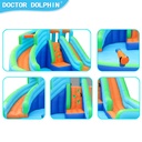 Doctor Dolphin | DD-73002 | Inflatable BOUNCE & DOUBLE SLIDE with Water Blower Toddler Bounce Jumpe & Slide House for Kids