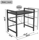 Carbon Steel Non-Slip Microwave & Oven Kitchen Rack Organizer With Top Shelf