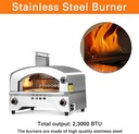OMEGA Portable Stainless Steel Gas Oven Fired Pizza Maker For Outdoor BBQ & Camping Use | PZ0003G | O-IPO