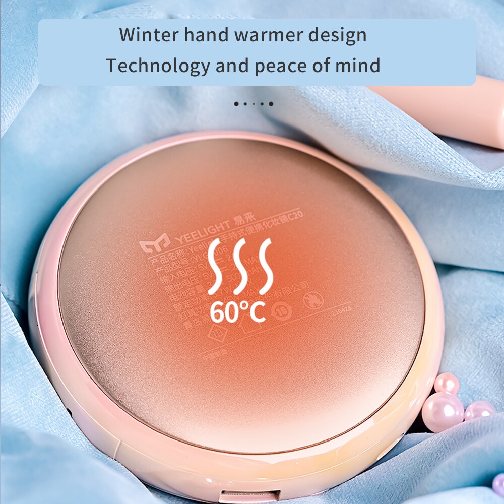 XIAOMI - YEELIGHT 4 IN 1 LIGHT MIRROR Built-in POWER BANK & HAND WARMER