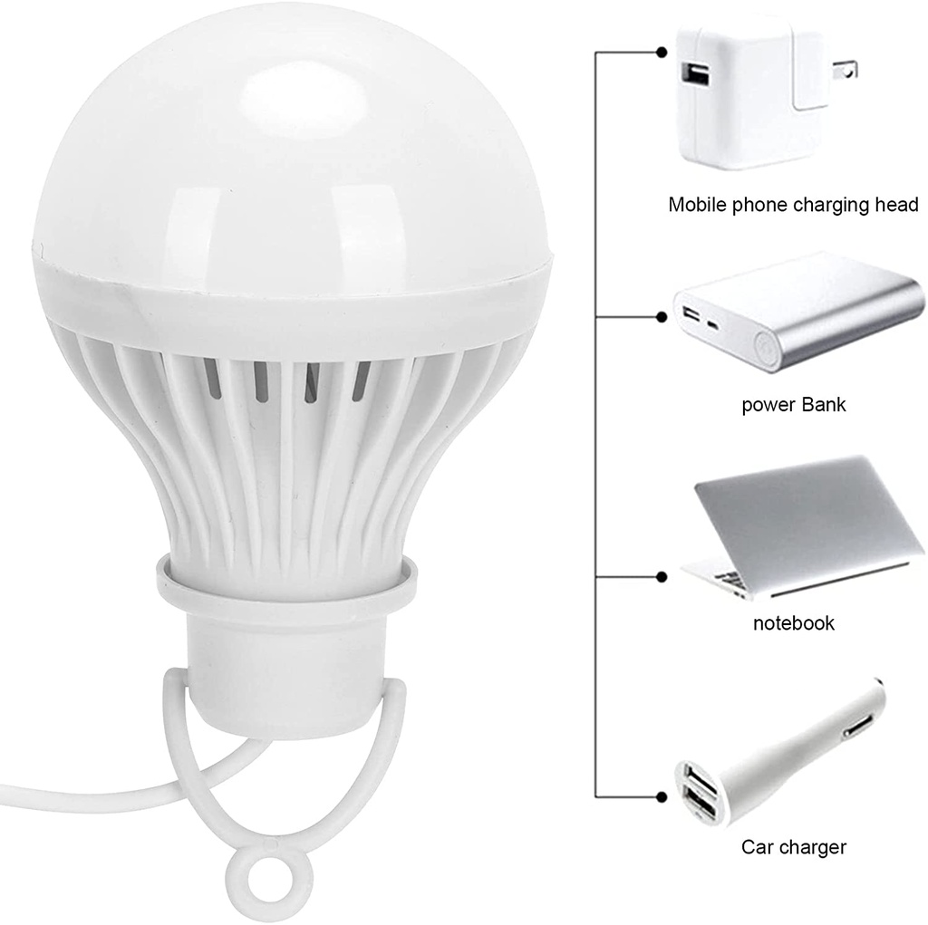 ELECTRIC RECHARGEABLE USB ENERGY SAVING LED LIGHT BULB FOR OUTDOOR'S CAMPING