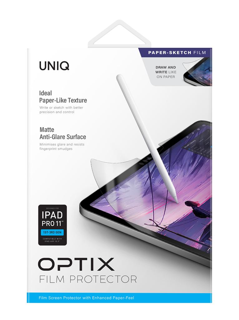 UNIQ iPAD OPTIX FILM PROTECTOR PAPER - SKETCH FILM MADE FOR APPLE PENCIL TO DRAW & WRITE LIKE ON PAPER