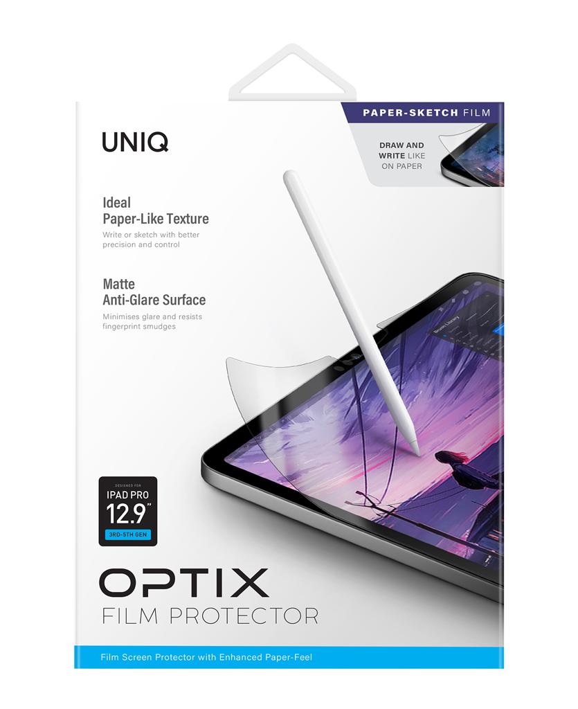 UNIQ iPAD OPTIX FILM PROTECTOR PAPER - SKETCH FILM MADE FOR APPLE PENCIL TO DRAW & WRITE LIKE ON PAPER