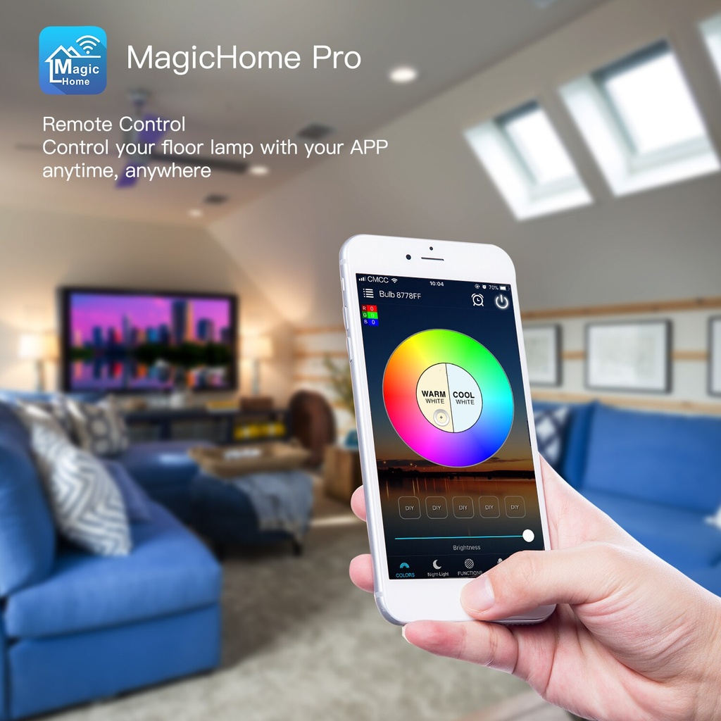 SMART WiFi RGB+CCT FLOOR STAND LIGHT LAMP SUPPORT'S ALEXA & GOOGLE VOICE CONTROL & REMOTE CONTROL