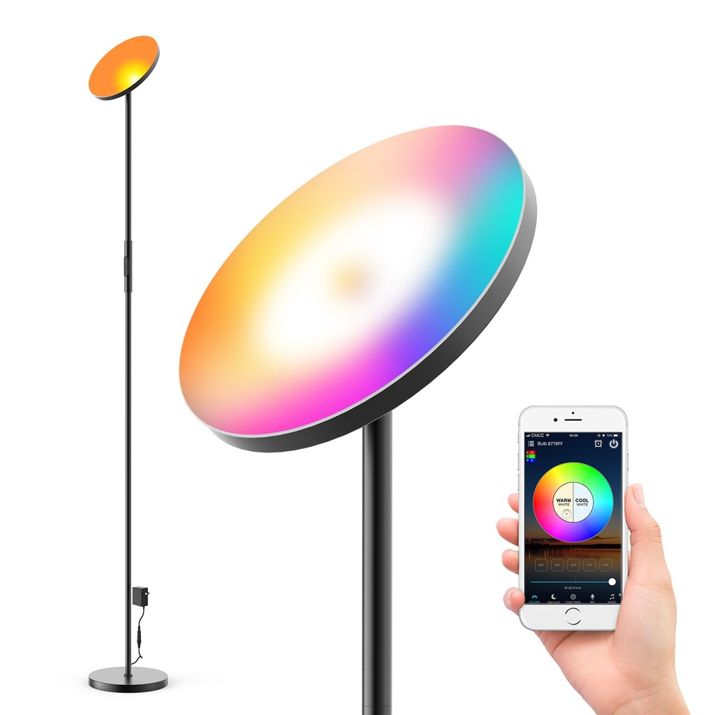 SMART WiFi RGB+CCT FLOOR STAND LIGHT LAMP SUPPORT'S ALEXA & GOOGLE VOICE CONTROL & REMOTE CONTROL