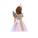 Unicorn Cosplay Costume For Toddler Girls Rainbow Dance Costume with Headband