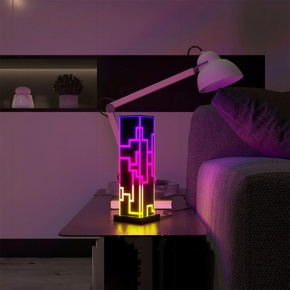Remote Control RGB Mood Lighting Cube Standing Night Lamp