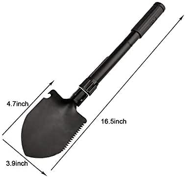 Multi-Purpose Foldable Shovel Portable Camping Multitool Kit With Storage Case