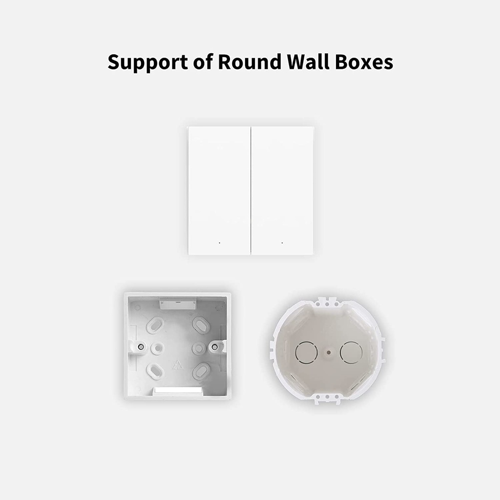 AQARA Smart Wall Switch Remote Control Light Switch For Smart Home With Neutral double Rocker  Compatible with Amazon Alexa Apple HomeKit & Google Assistant