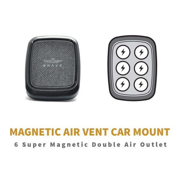 BRAVE MAGNETIC AIR VENT MOUNT – Double Air Outlet BHL-720