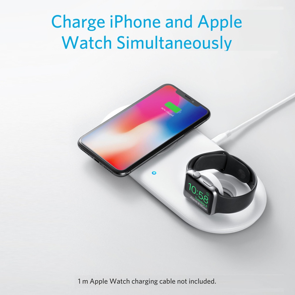 ANKER | POWERWAVE+ | HIGH-SPEED WIRELESS CHARGING PAD WITH FOLDABLE APPLE WATCH HOLDER | B2570K21 |