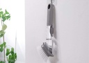 Decontamination Kitchen Cleaning Brush Scrubber Dish Bowl Washing Sponge with Refill Liquid Soap Dispenser Kitchen Pot Cleaner Tool Long Handle Sponge with White Wok Brush