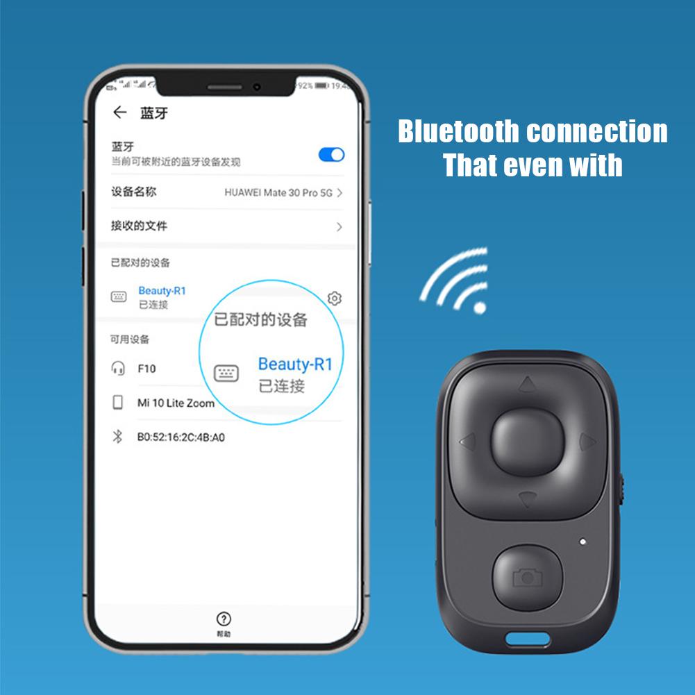BEAUTY-R1 Mini Wireless Bluetooth Remote Shutter Controller Button Self-timer Camera Stick Shutter